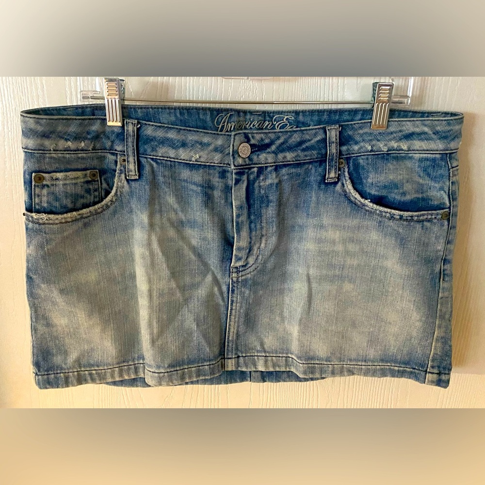 Jean mini skirt